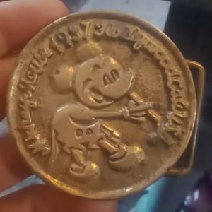 Mickey mouse 1937 Hollywood California belt buckle